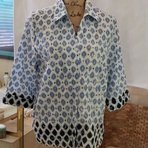 Alfredo Dunner Collared Blouse